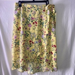 NWT LOFT FLORAL WRAP AROUND SKIRT